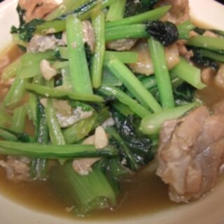 小松菜と鳥ももの炒め煮